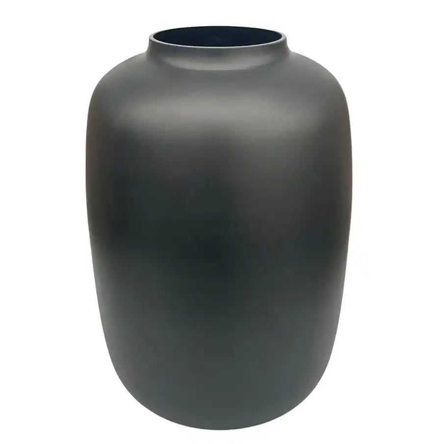 Designer Blumenvase Glasvase Schwarz Matt Handarbeit - HomeDesign Knaus