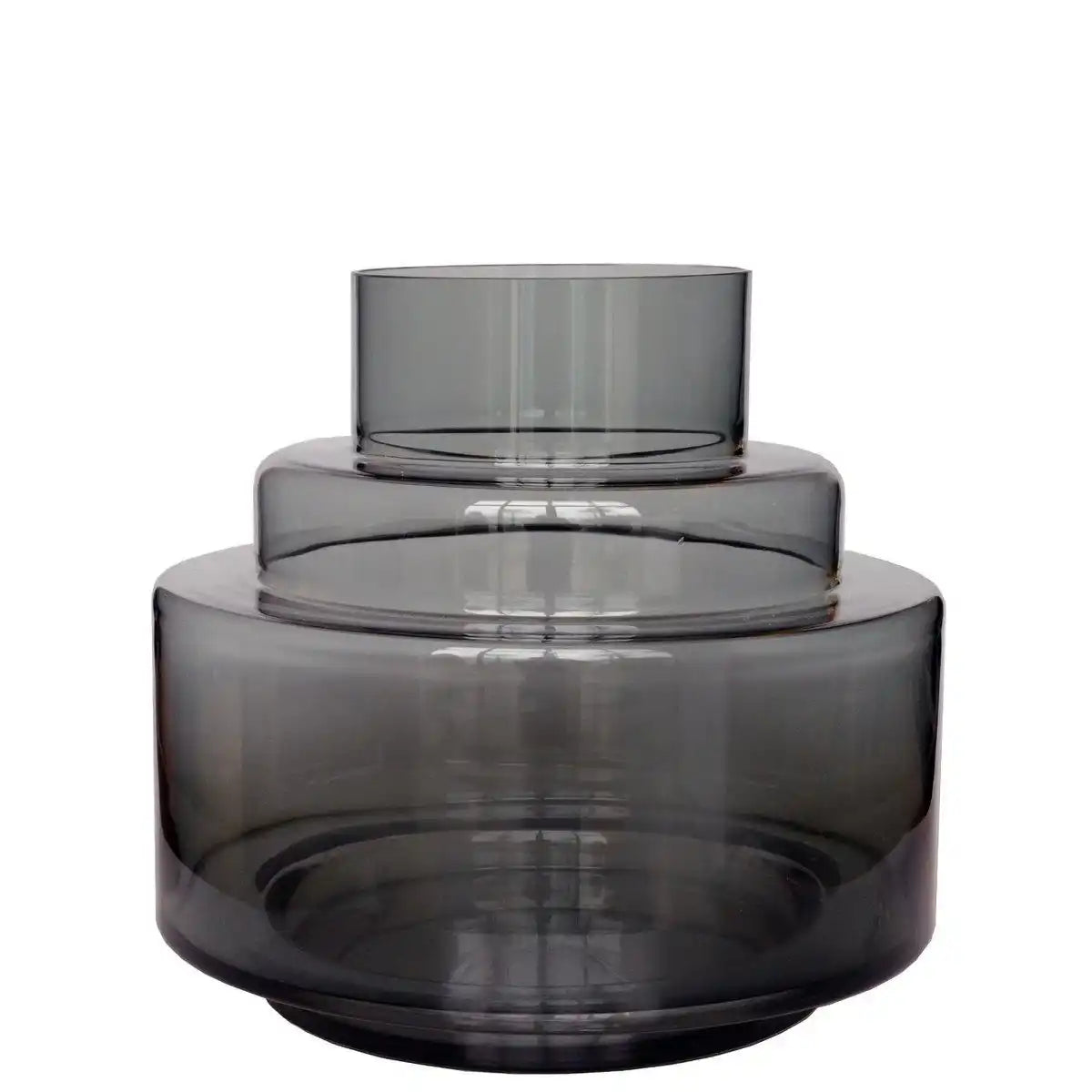 Designer Blumenvase Vase Charlie Cognac Glasvase Grau Rauchglas - HomeDesign Knaus