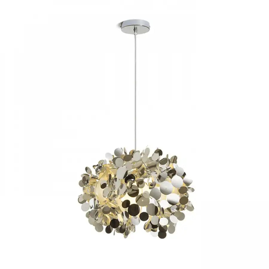 Designer CONFETTI Pendelleuchte Hängeleuchte Chromfolie 28W - HomeDesign Knaus