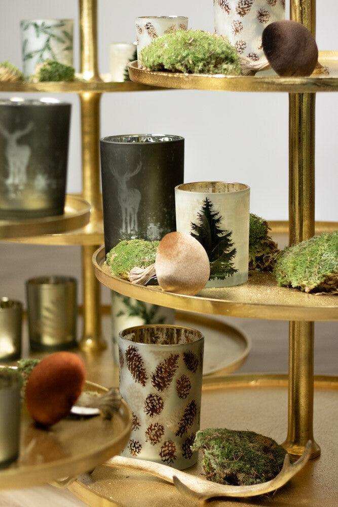 Designer Etagere 4-fach Aluminium Gold Deko 135 cm - HomeDesign Knaus