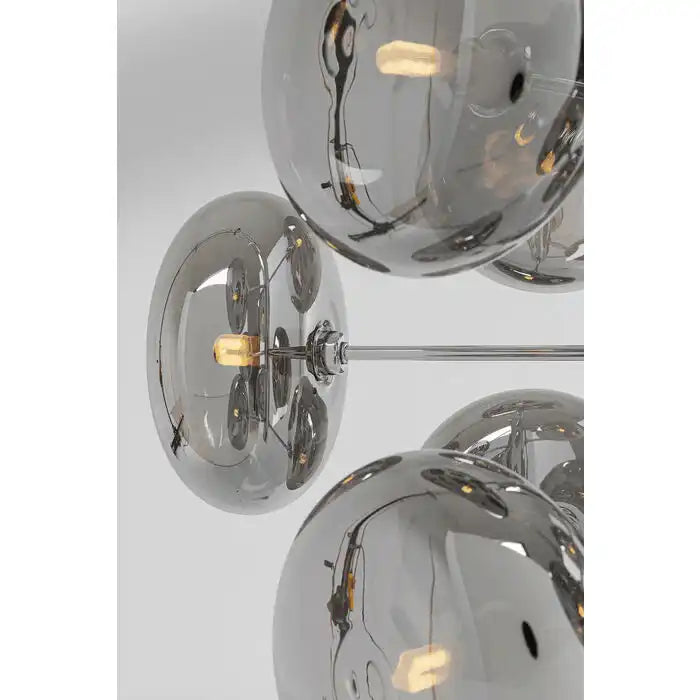 Designer Hängeleuchte Headlight Chrome Kronleuchter Metall 9-flammig - HomeDesign Knaus