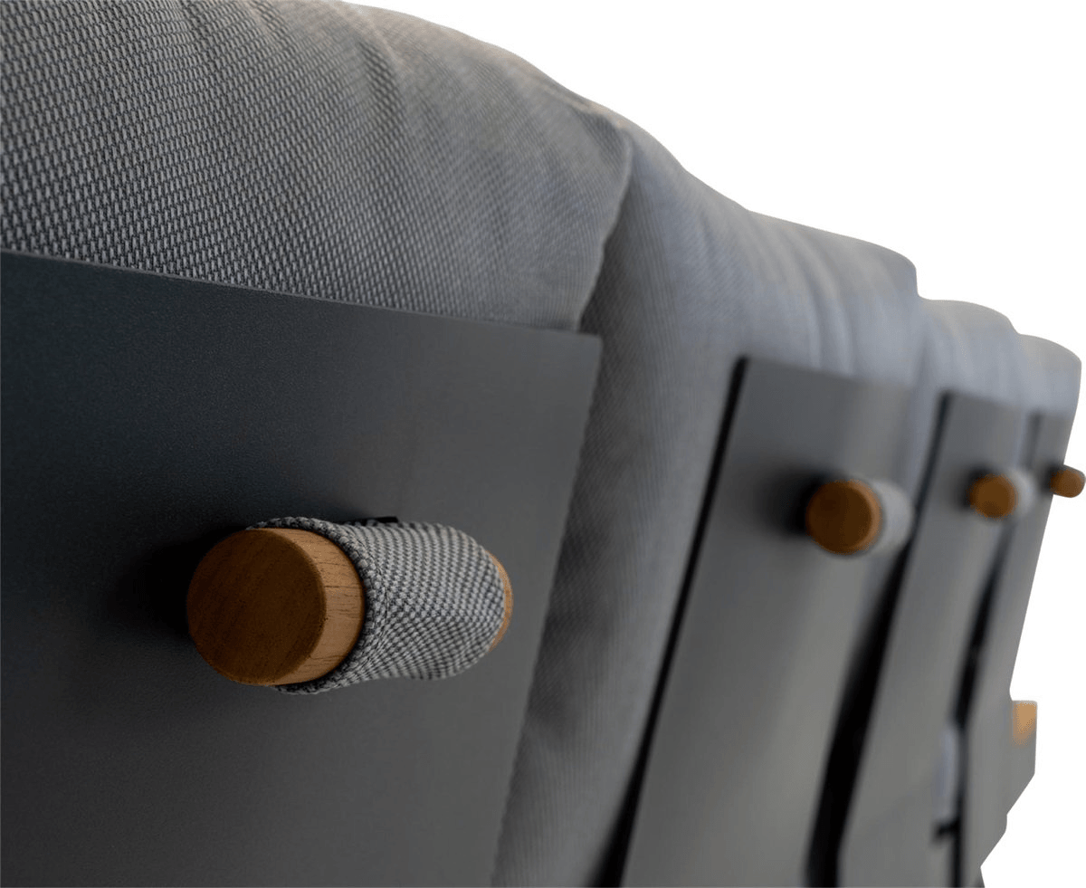 Designer Lounge-Set Barbados Aluminium Matt Anthrazit Rückenlehne - HomeDesign Knaus