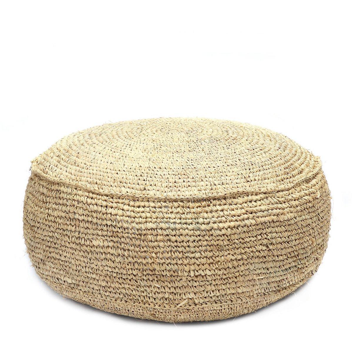 Der Raffia Flores Pouffe – Natur - HomeDesign Knaus