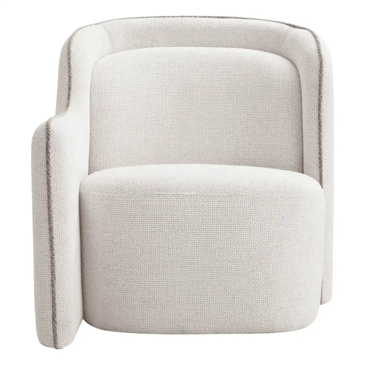 Designer Stuhlbarriere Links Loungesessel Relaxsessel Lyssa cremefarben - HomeDesign Knaus