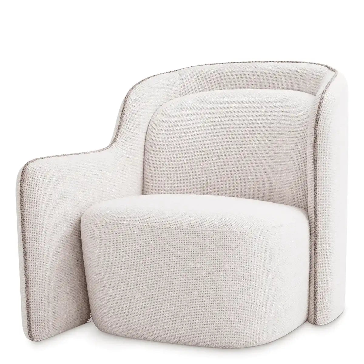 Designer Stuhlbarriere Links Loungesessel Relaxsessel Lyssa cremefarben - HomeDesign Knaus