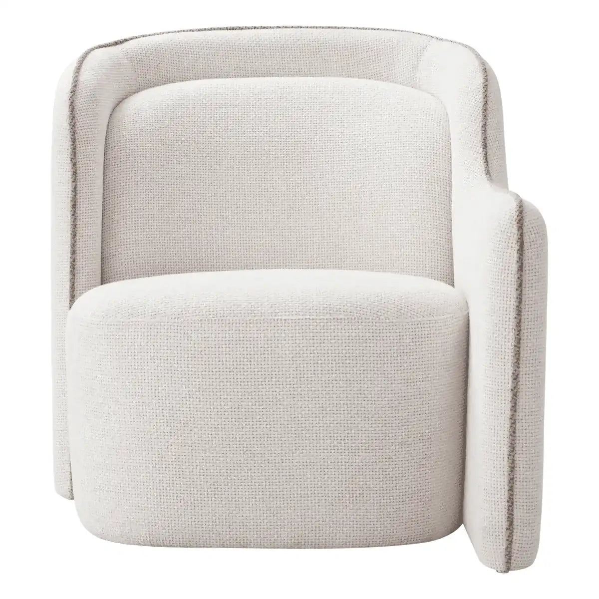 Designer Stuhlbarriere Rechts Loungesessel Relaxsessel Lyssa cremefarben - HomeDesign Knaus