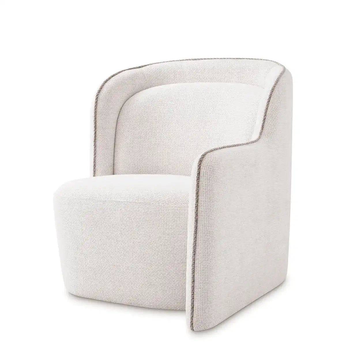 Designer Stuhlbarriere Rechts Loungesessel Relaxsessel Lyssa cremefarben - HomeDesign Knaus