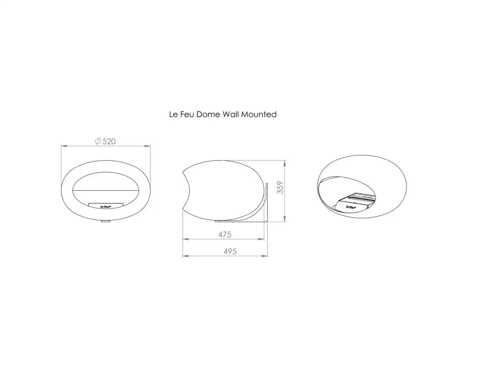 Designer Wandkamin Edelstahl Bioethanolkamin Wall Mocca Biokamin - HomeDesign Knaus