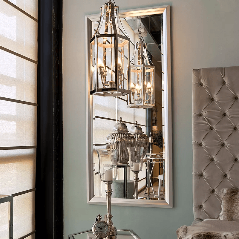 Designer Wandspiegel Silber Rahmen 183 cm - HomeDesign Knaus