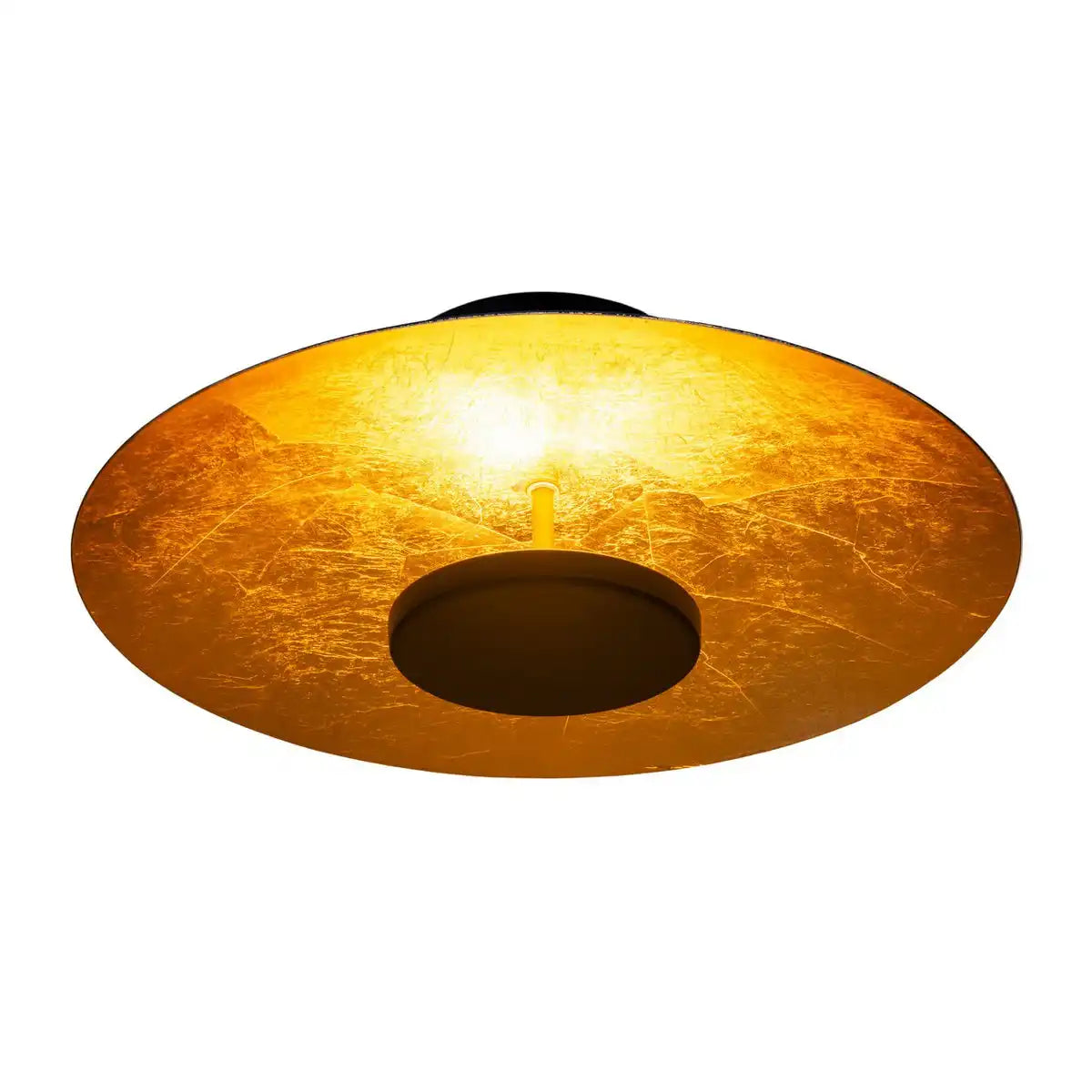 LED Deckenleuchte "FIRENZE" Deckenlampe aus Metall in Schwarz, und Gold, LED fest verbaut, Beleuchtung für Wohnzimmer, Büro oder den Eingangsberiech 30 cm Durchmesser