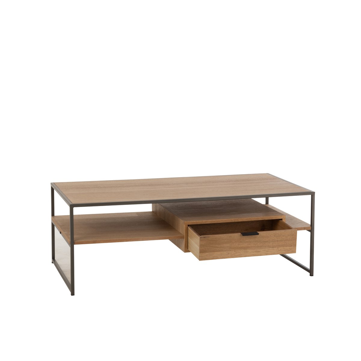 J-Line TV-Schrank – 1 Schublade – Holz/Metall – Natur
