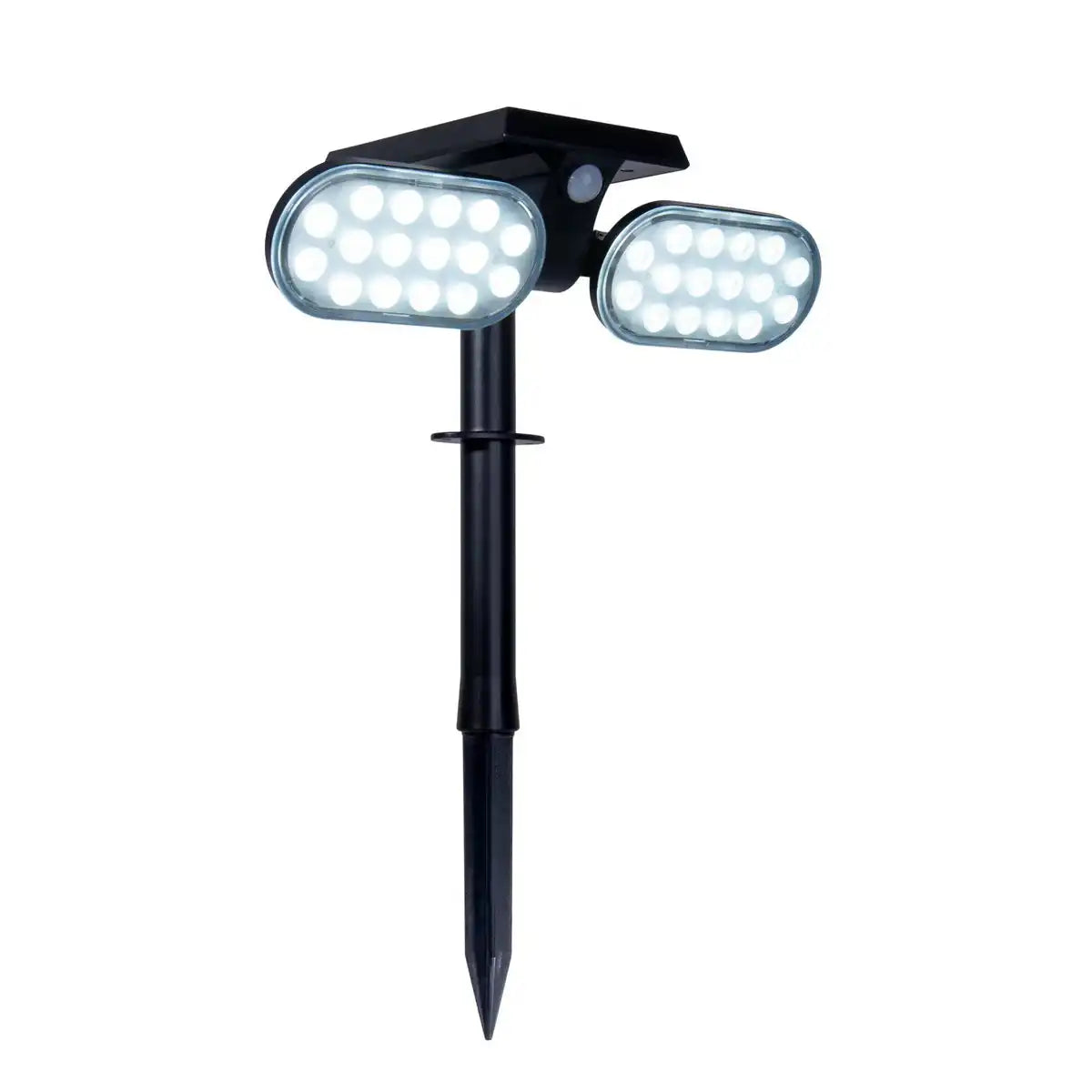 LED Solarstrahler "Paco" für den Außenbereich mit fest verbauter LED, Solar-Erdspieß aus Kunstoff in Schwarz, Höhe 31,9 cm