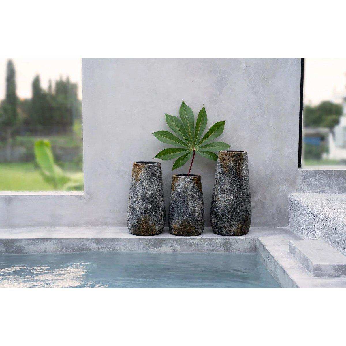 Die gruselige Vase – Antikgrau – L - HomeDesign Knaus