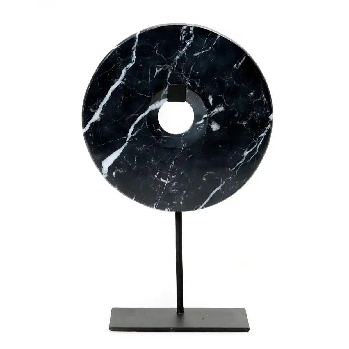 Die Marmorscheibe auf Ständer - Schwarz - L. - HomeDesign Knaus
