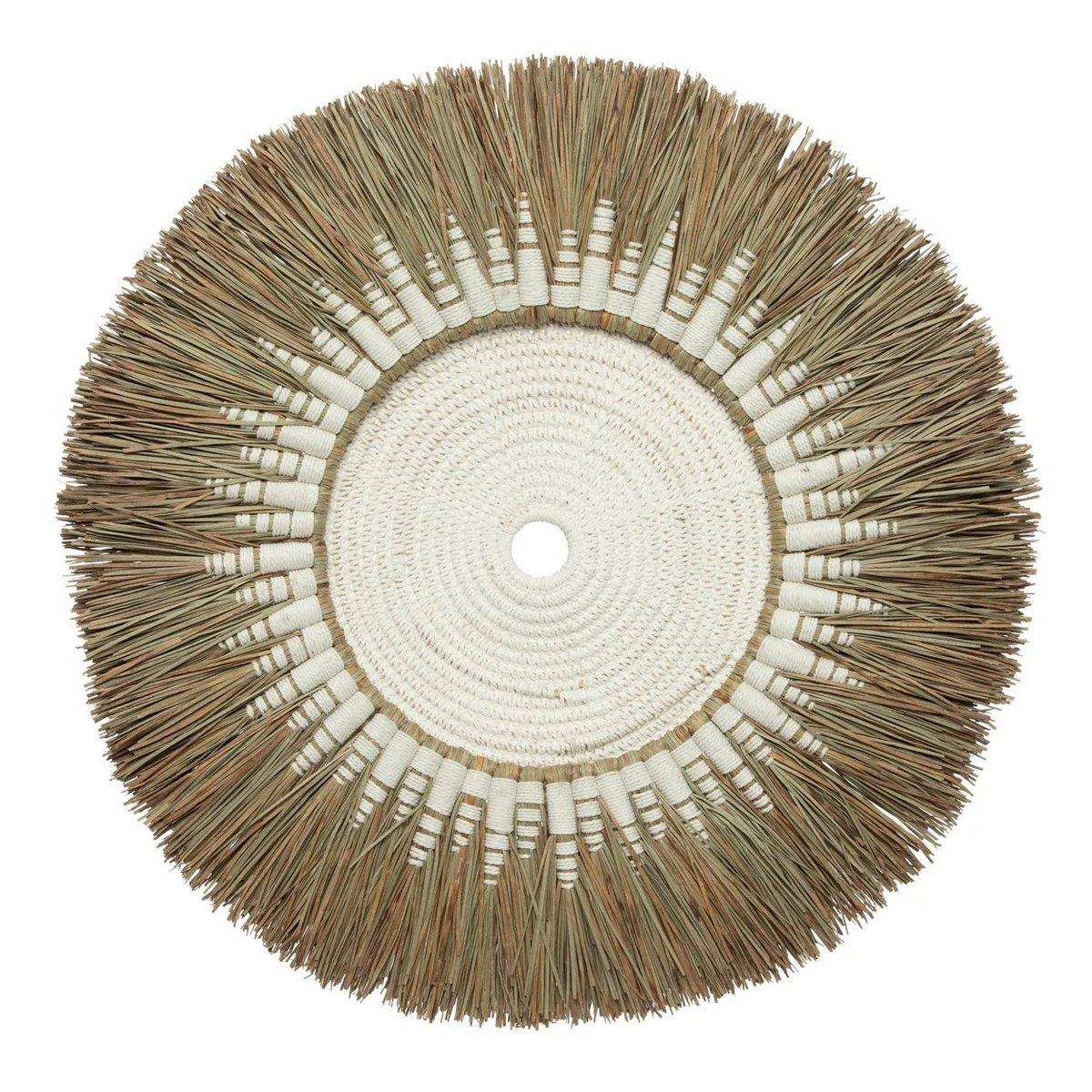 Die Raffia Makramee Wanddeko - Weiß Natur - HomeDesign Knaus