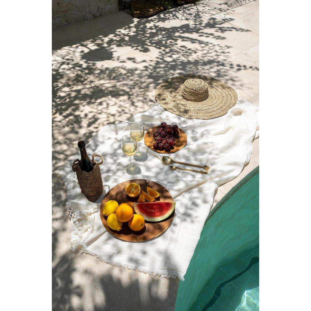 Die runde Platte aus Teakholz - XL - HomeDesign Knaus