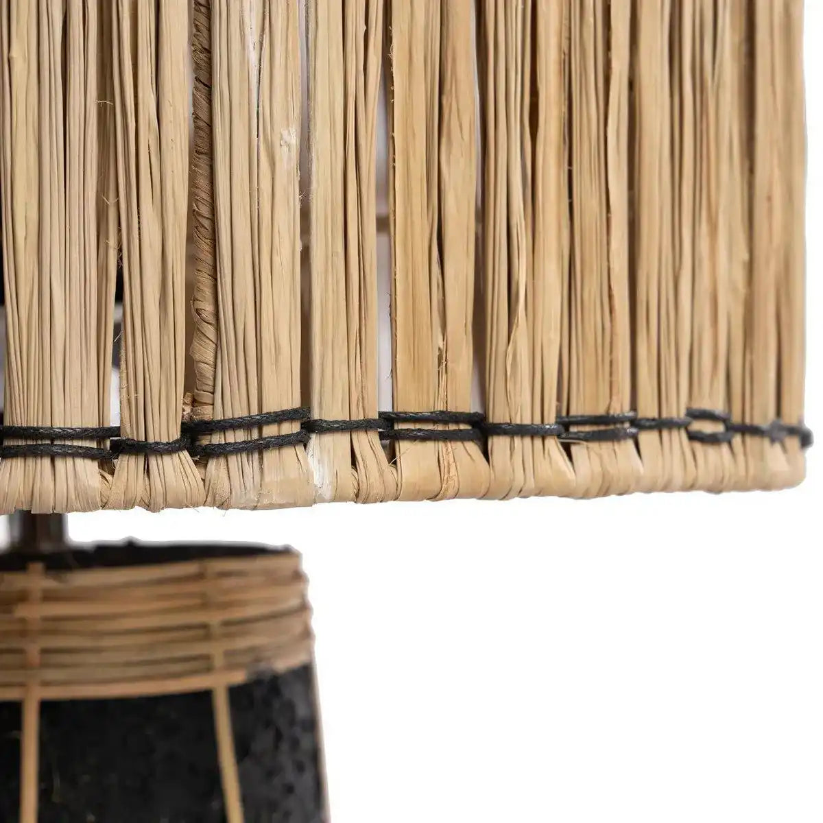 Die Skiathos Tischlampe – Naturschwarz - HomeDesign Knaus