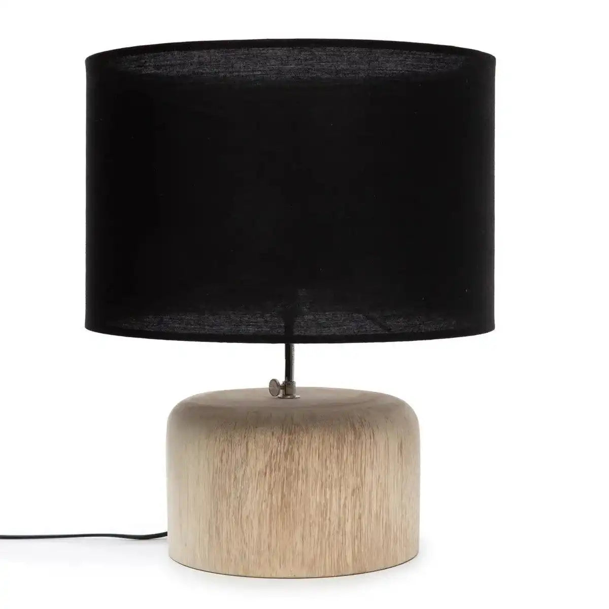 Die Teakholz-Tischlampe - Naturschwarz - HomeDesign Knaus