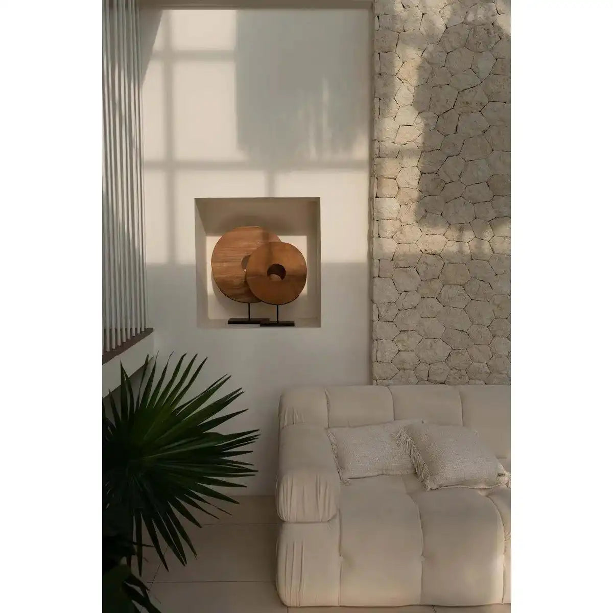 Die Teakholzscheibe auf Ständer - M - HomeDesign Knaus