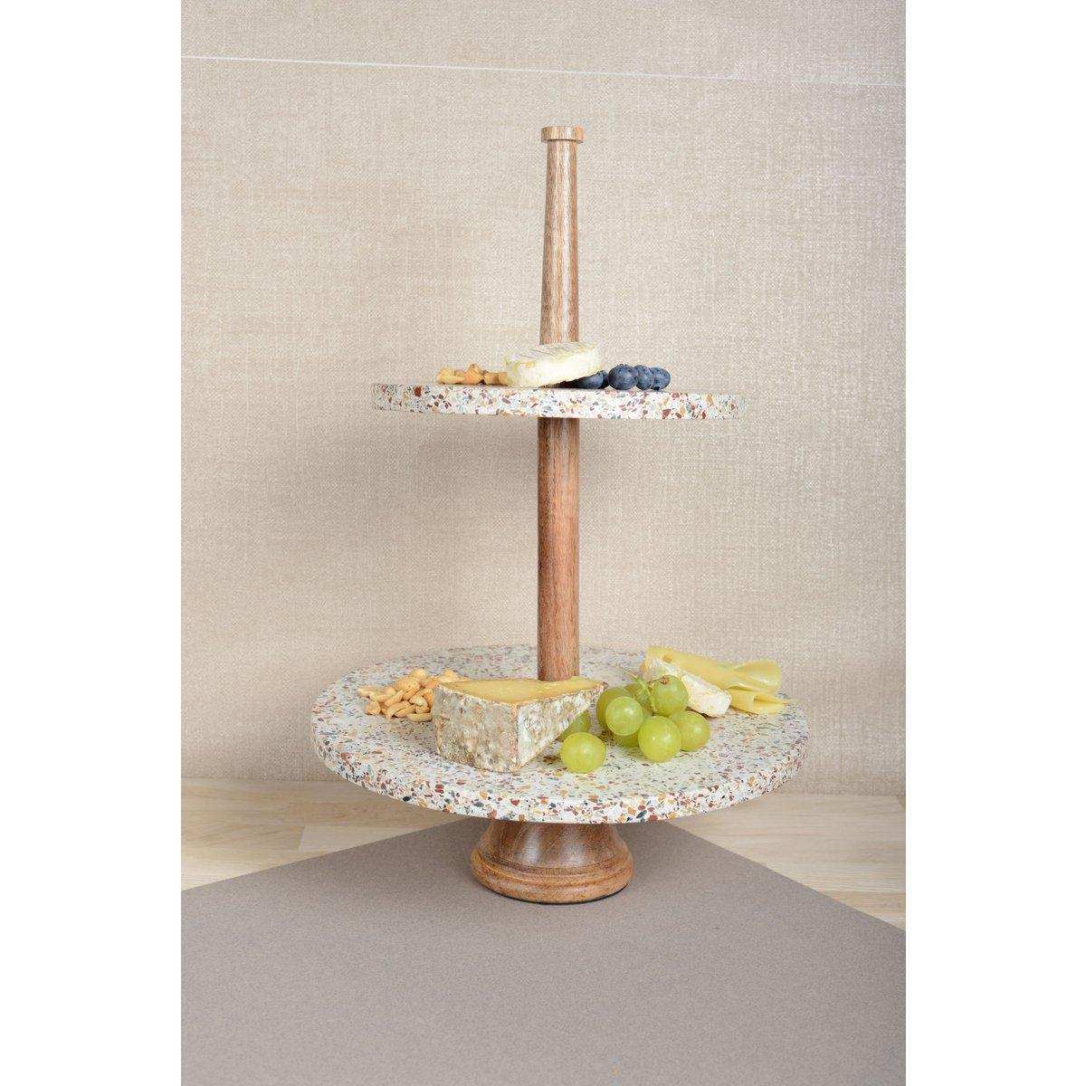 Diener mit zwei H60 -cm -Marmorböden - HomeDesign Knaus