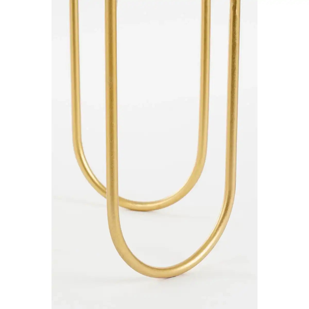 Donau -Blumenpot auf Standard - 2 - Metall - H45 x Ø23 cm - hellgelb, Gold - HomeDesign Knaus