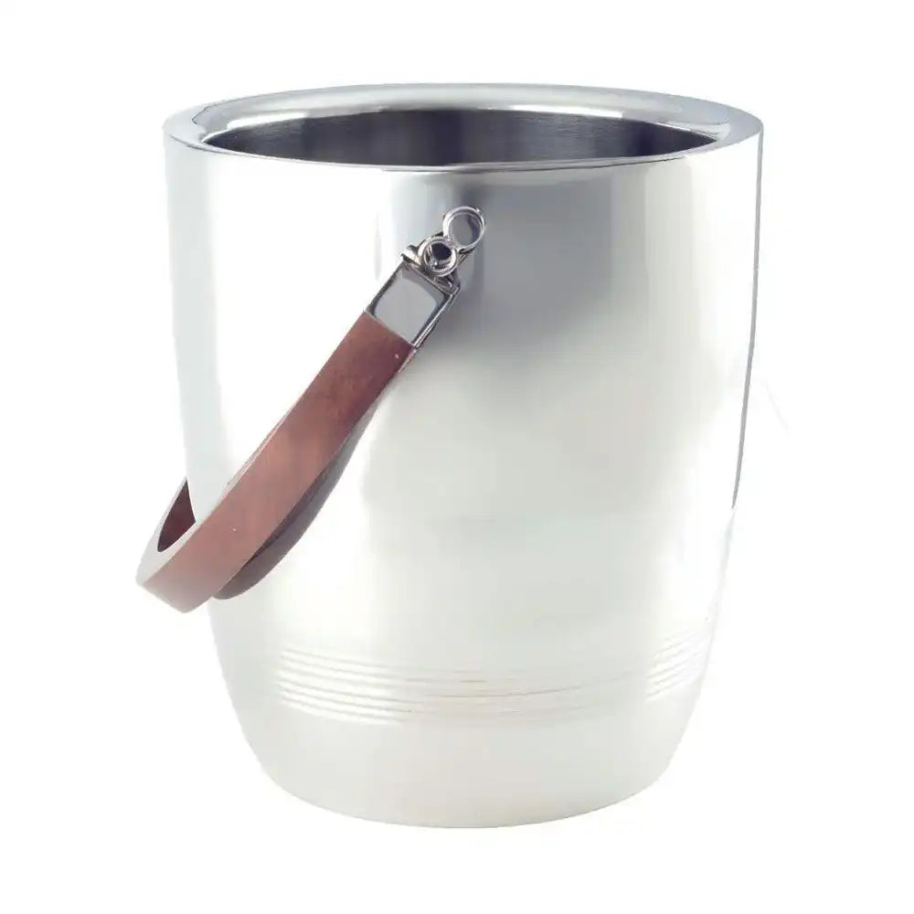 DOPPELWANDIGER EISKÜHLER MIT HOLZGRIFF UND DECKEL 19X19X24CM - HomeDesign Knaus