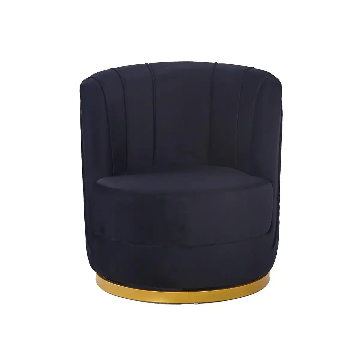 Drehsessel aus Samt Schwarz - HomeDesign Knaus
