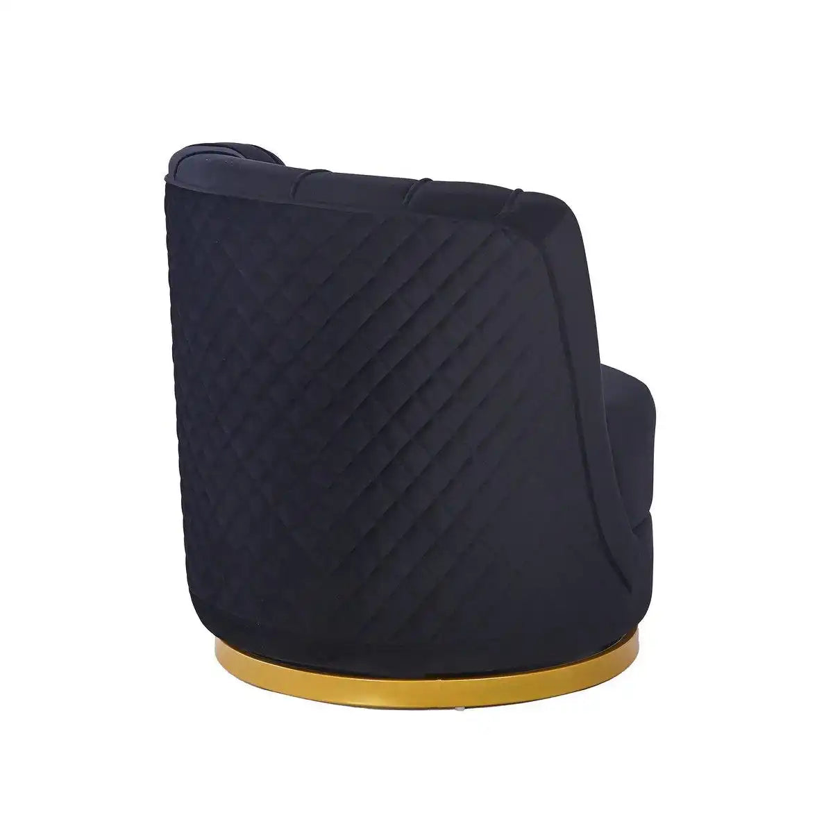 Drehsessel aus Samt Schwarz - HomeDesign Knaus