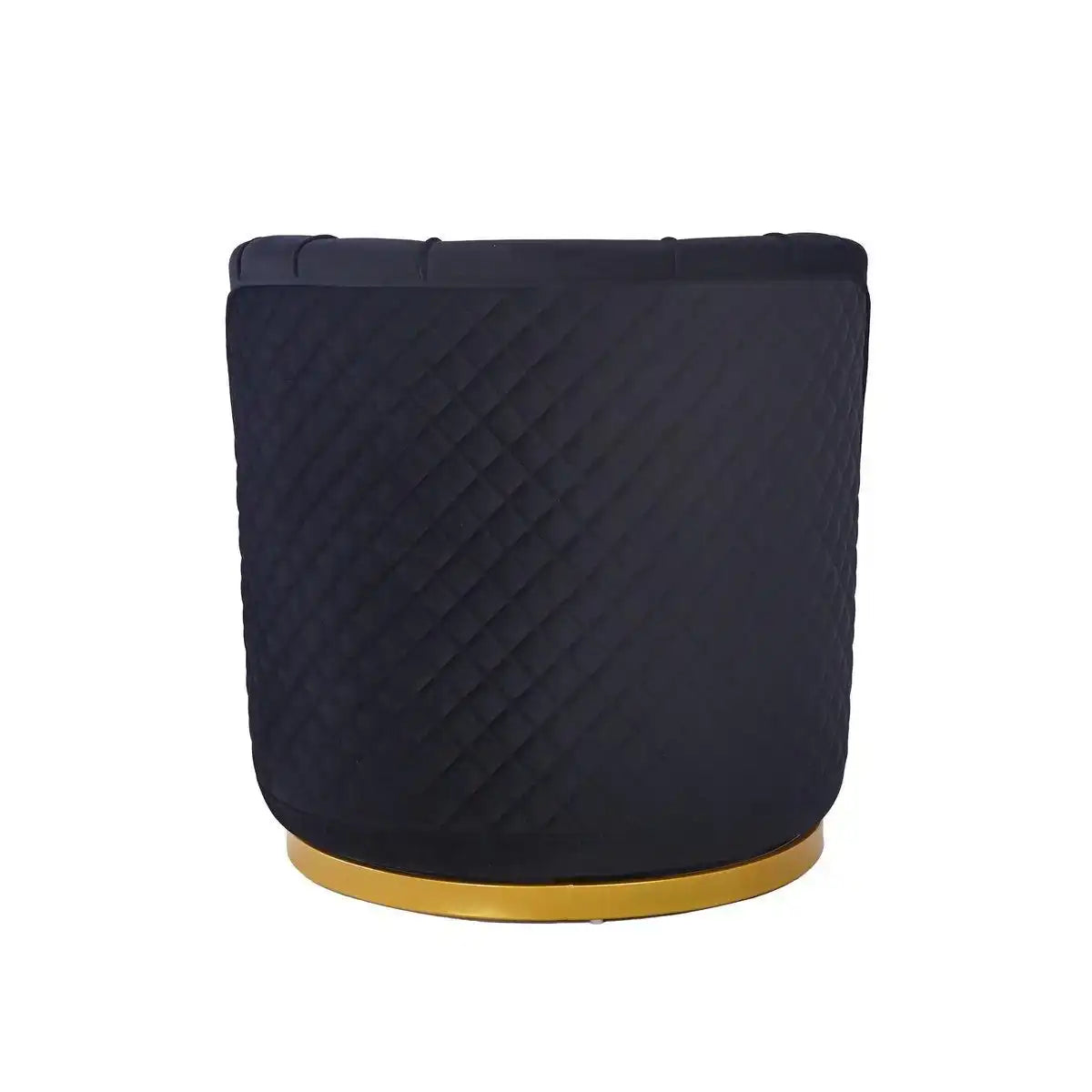 Drehsessel aus Samt Schwarz - HomeDesign Knaus