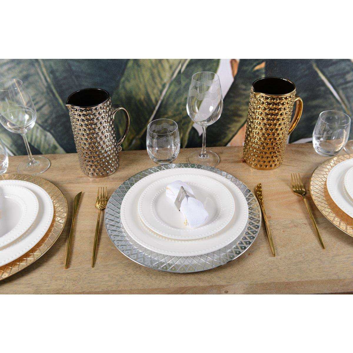 Dreieck Martele Silver Handtuch - Los 4 - HomeDesign Knaus