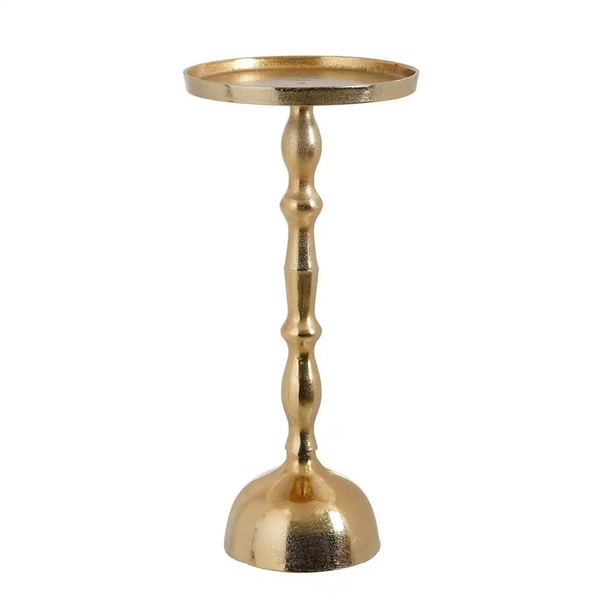 Duco Side Table - H54 x Ø25 cm - FSC 100% - Recycling -Aluminium - Gold - HomeDesign Knaus