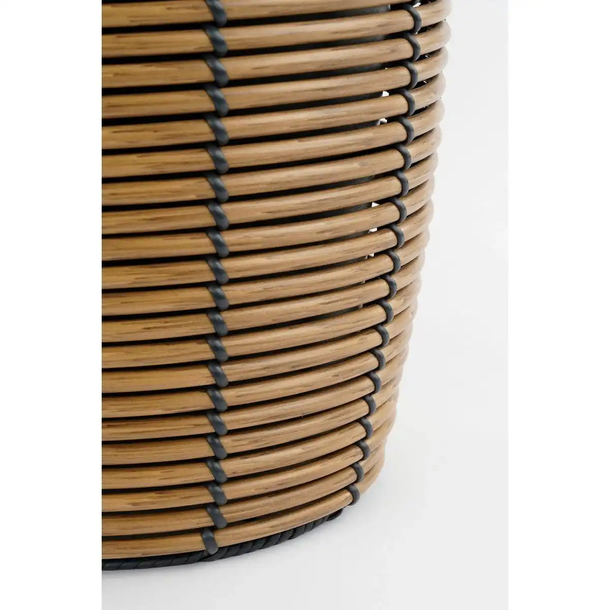 Durban Blumenpot außerhalb - Set von 3 - H36 x Ø40 cm - recyceltes Kunststoff - Braun - HomeDesign Knaus