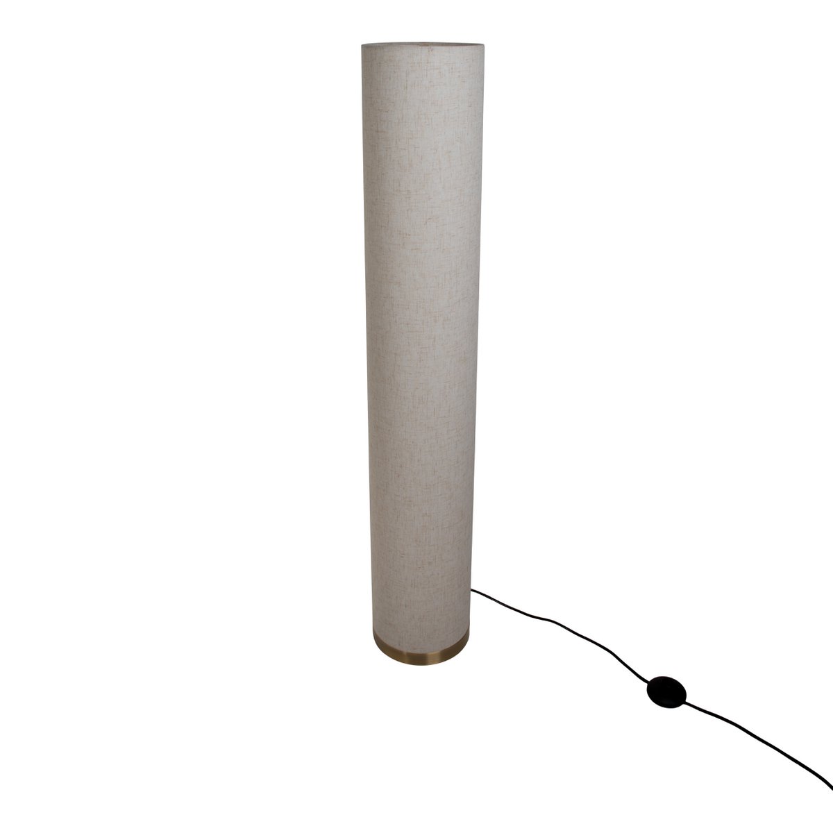 Stehleuchte "BEATE" natur aus Metall und einem Textilschirm in Natur, E27-Fassung, Stehlampe für Esszimmer, Wohnzimmer, Diele oder Büro, ca. 110 cm hoch