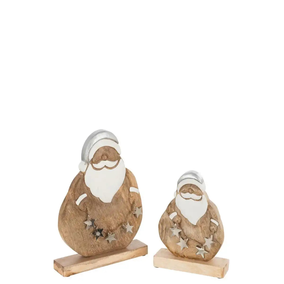 J-Line Weihnachtsfiguren - Holz - Natur - Groß