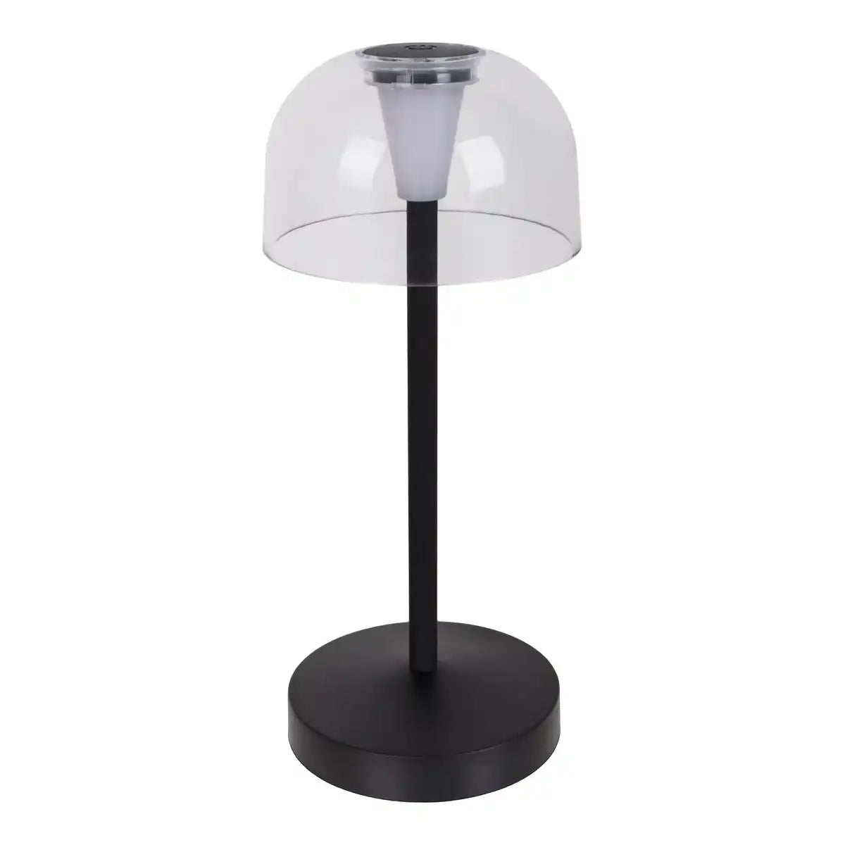 2er-Set LED-Akku-Tischleuchte "Gomba" für Außen und Innen, aus Metall und Kunststoff in Schwarz , 18,5 cm hoch