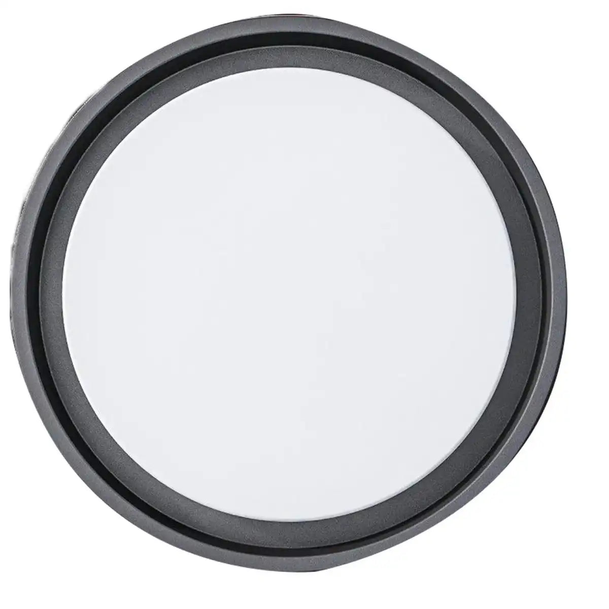 LED Außenwandleuchte "MIO" Ø 27 cm aus anthrazitfarbenem Metall und Kunststoff, IP54 für Eingang, Balkon, Terrasse