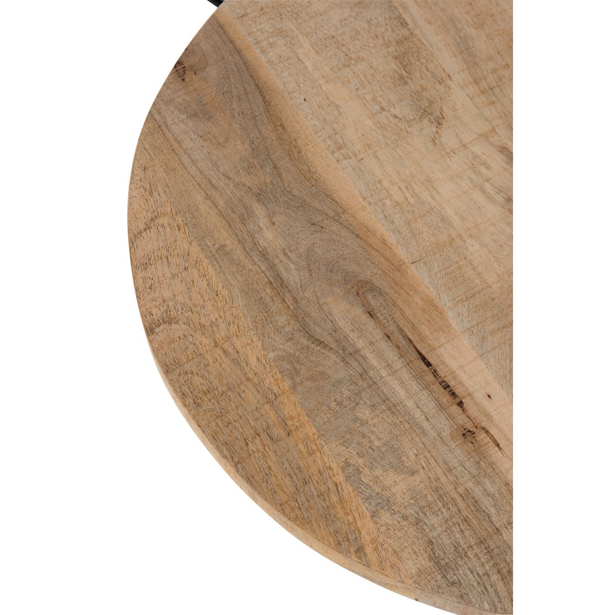 J-Line Tischbar rund Holz/Metall Natur/Schwarz