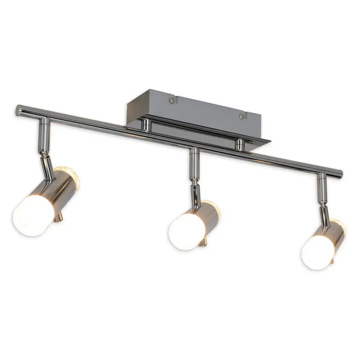 LED Deckenleuchte "GARDA" 46 cm lang, mit integrierten LEDs, aus chromfarbenem Metall und Acryl