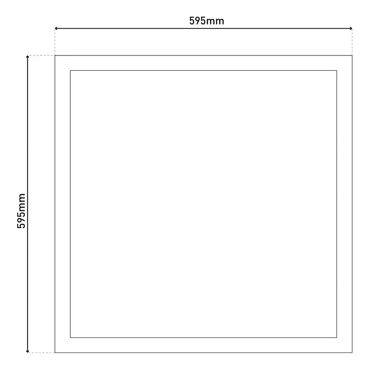 LED Panel-Deckenleuchte "NICO", funktionelle Deckenleuchte aus Metall und Kunststoff in weiß, mit festverbauten LED und vielen Funktionen, ideal für Büro, Praxis oder Werkstatt, ca. 59,5 x 59,5 cm