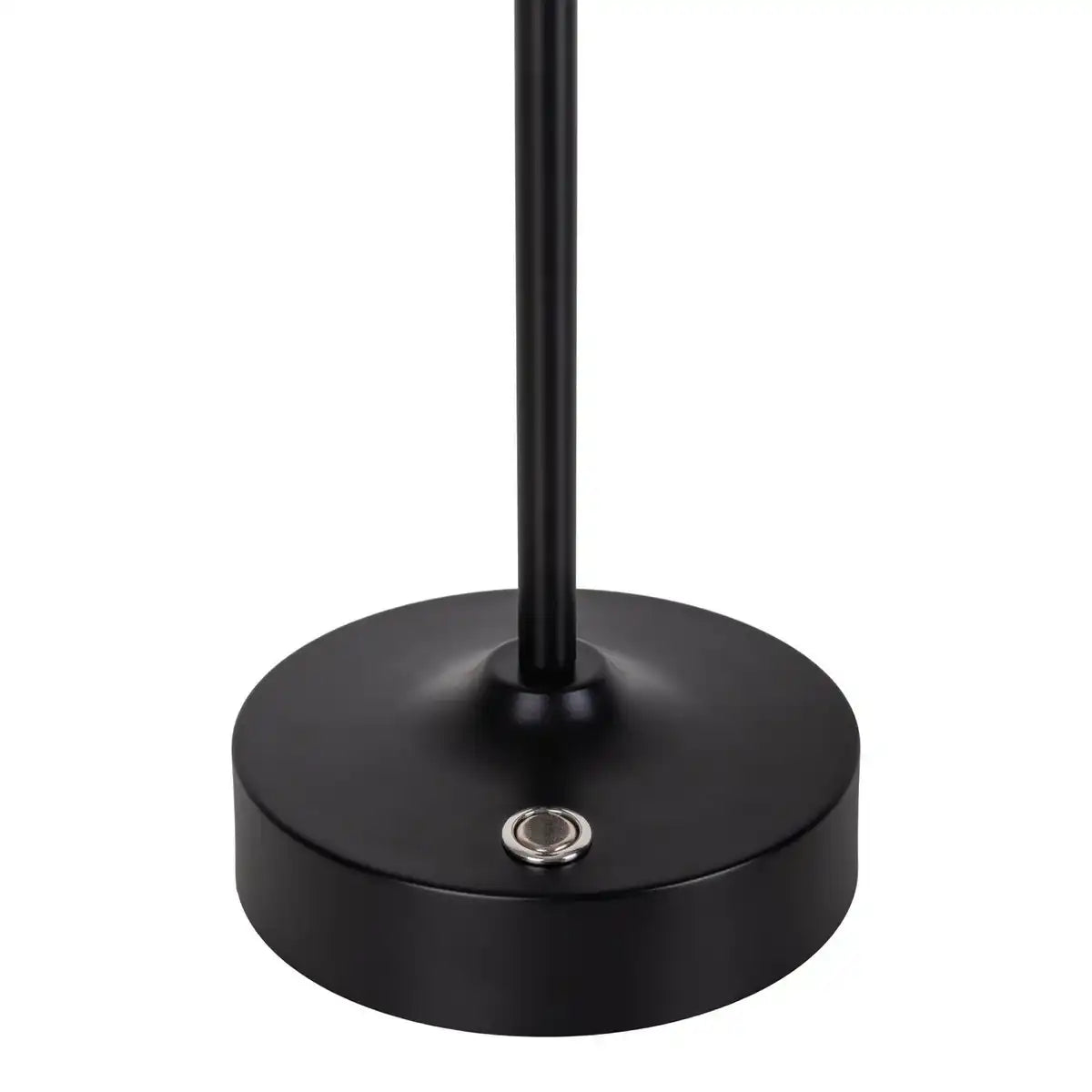 LED Akku-/ Tischleuchte "PINA" 30 cm hoch, aus Metall (schwarz) und Glas (weiß), integrierte LEDs, warmweiß
