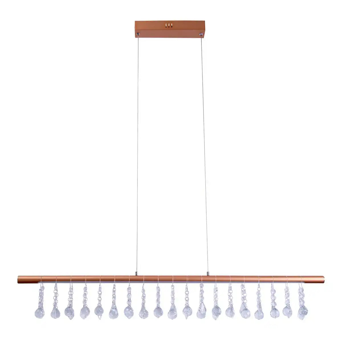 LED Pendelleuchte "NOBILIS" Länge ca. 100 cm, aus Metall und Kunststoff in Gold, mit fest verbauten LEDs, Beleuchtung für Wohnzimmer, Esszimmer oder Büro