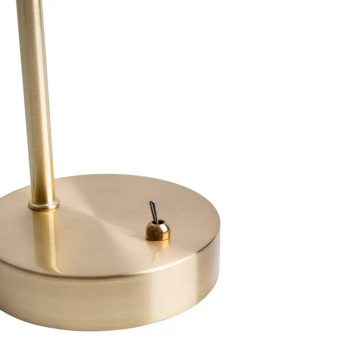 Tischleuchte "LIBBY", klassische Tischlampe aus messingfarbenem Metall und getöntem Glas in Amber, mit E14-Fassung, für Esszimmer, Wohnzimmer, Diele oder Büro, 34 cm hoch