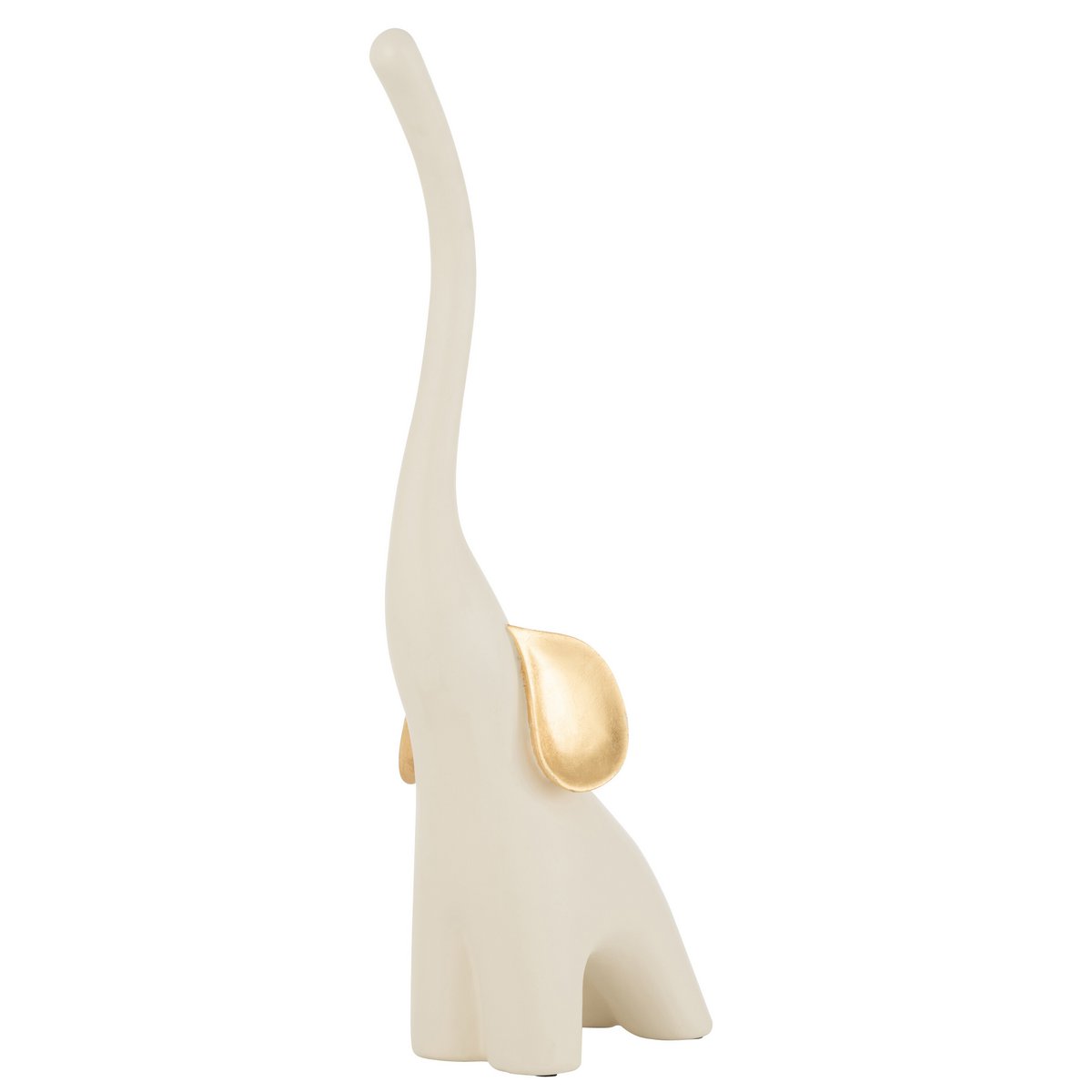 Figur Elefant – Harz – Creme/Gold – groß