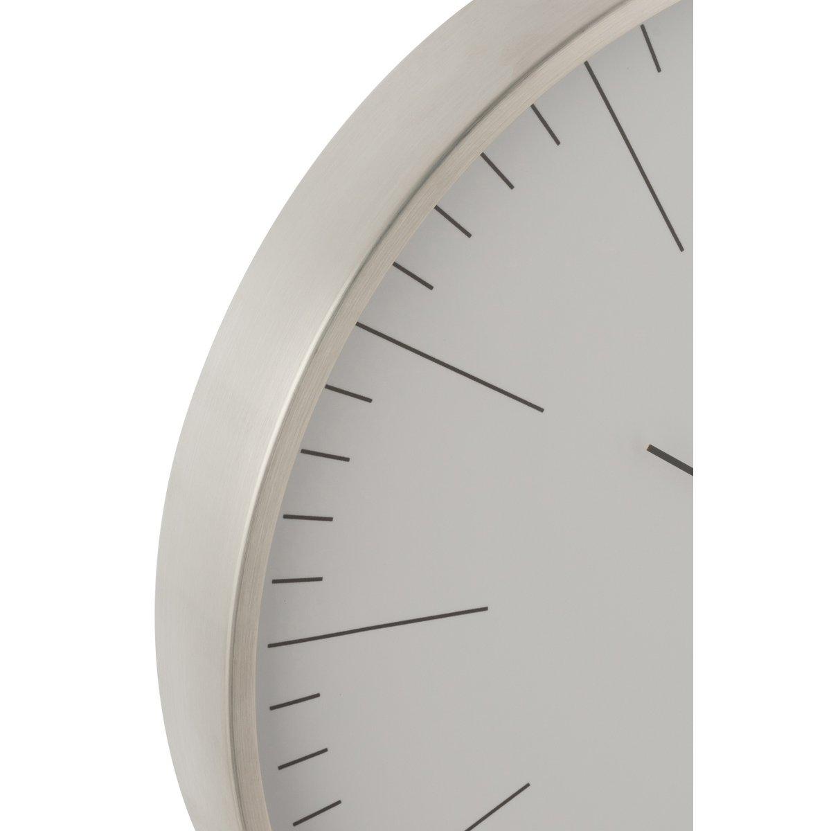 J-Line Gerbert Uhr – Metall – Grau – Ø 40 cm