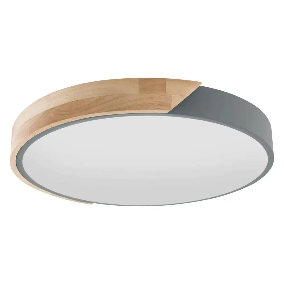 LED Deckenleuchte "BORNEO", Ø 31 cm aus Metall und Kunststoff in Grau, integrierte LEDs, Beleuchtung für Wohnräume, Diele und Büro