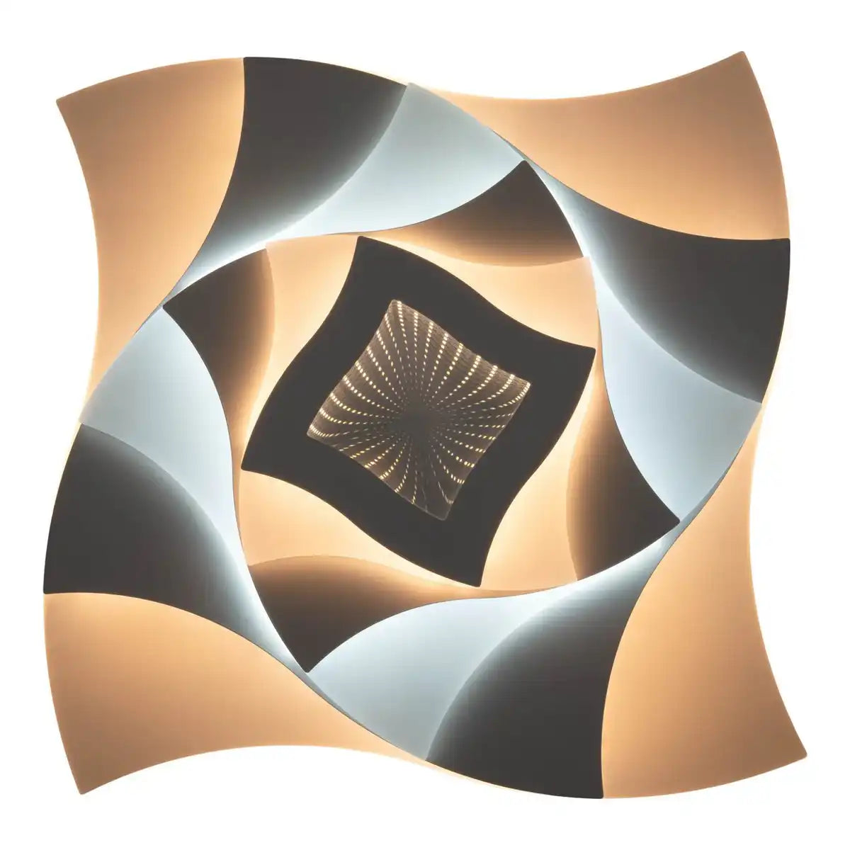 LED Deckenleuchte 3D-Effekt "LIORA" Ø 48 cm, mit vielen Funktionen, Fernbedienung inklusive