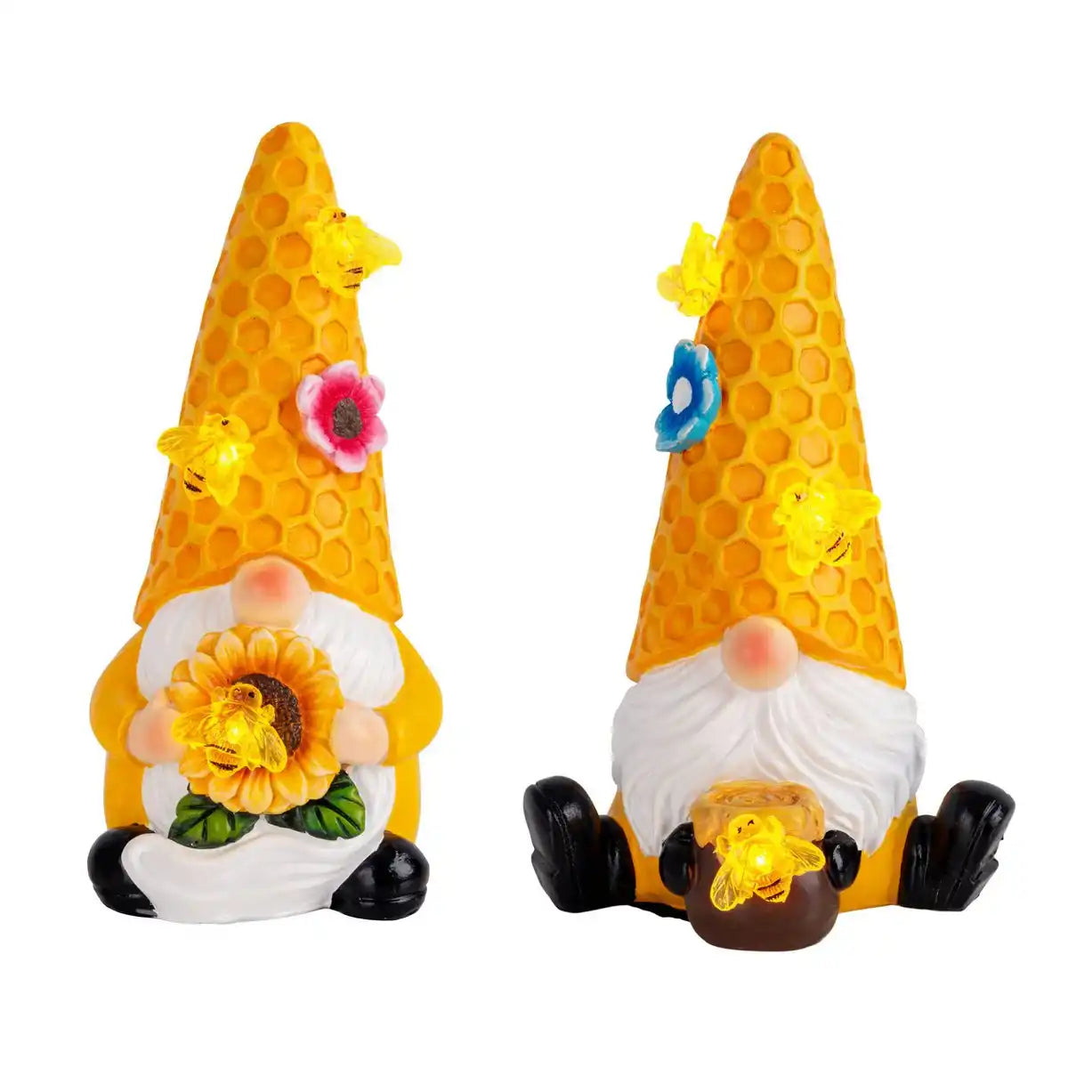 2er-Set Deko/Solarleuchte "ABBY", aus Kunststoff mit integrierten LEDs, Dämmerungssensor, 17 cm hoch