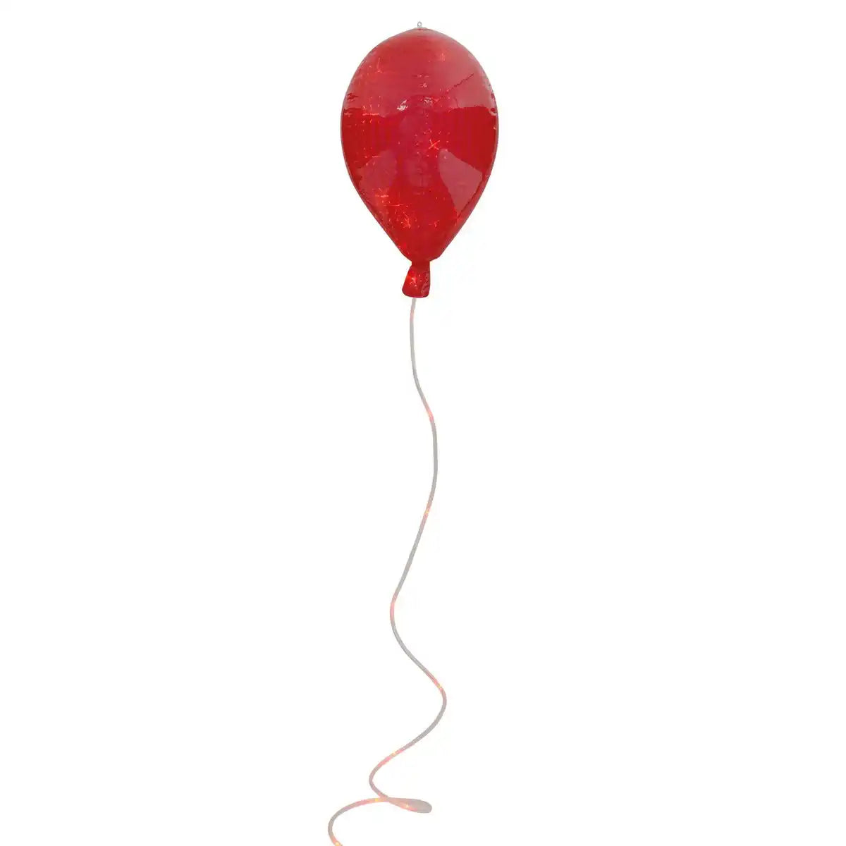 LED Dekoballon aus Kunststoff in Rot, mit integrierter LED