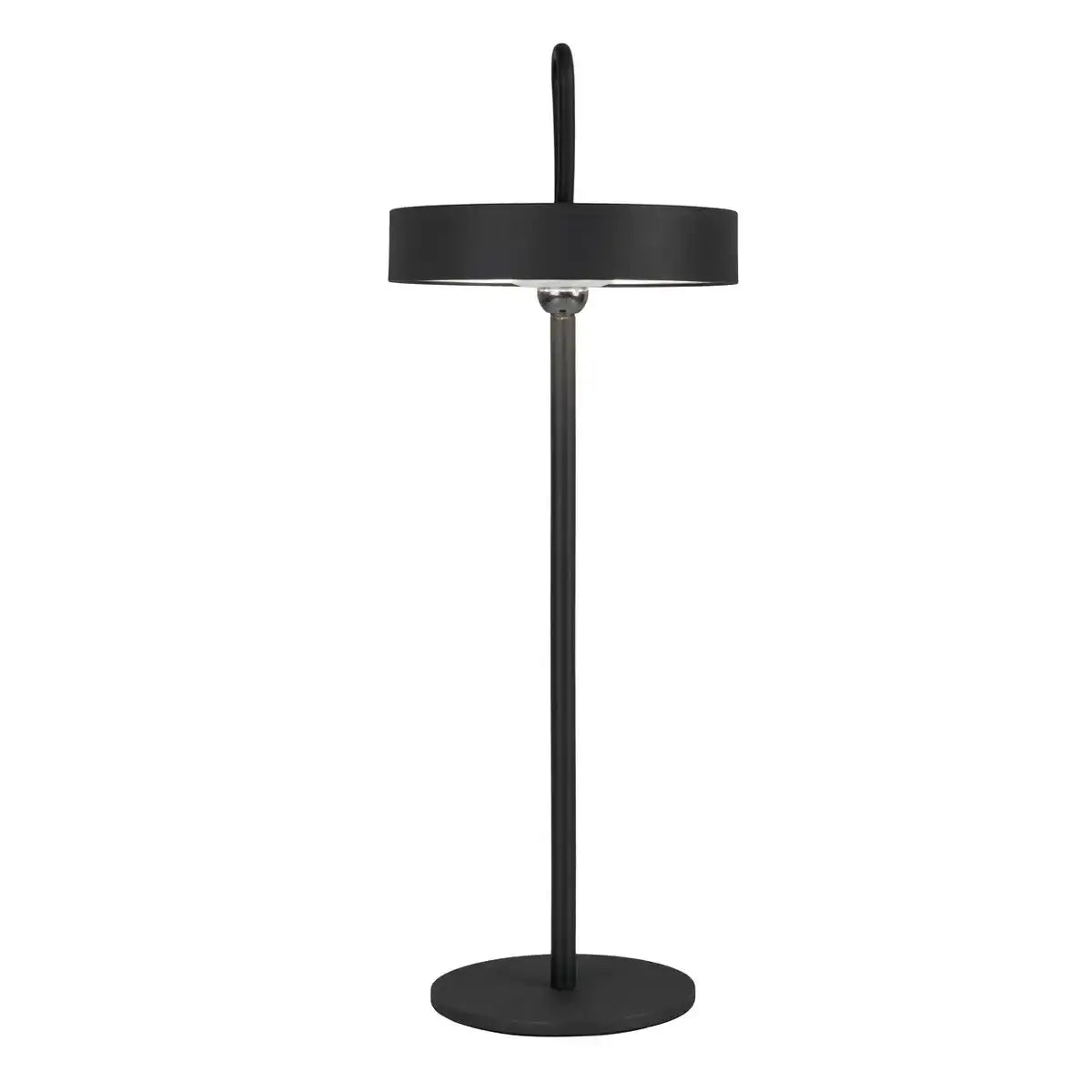 LED-Akku-Tischleuchte magnetisch "ELLA" für Außen und Innen, aus Metall und Kunststoff in Schwarz, 35 cm hoch
