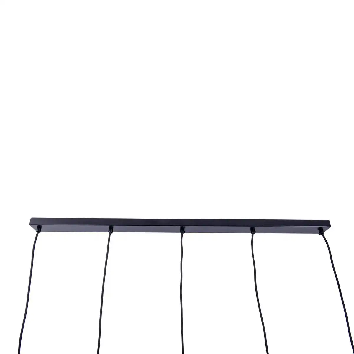 5er Pendelleuchte "FORO" Retro Pendellampe aus Metall in Schwarz, und Gold mit E27-Fassungen, 96 cm lang. Stilvolle Beleuchtung für Wohnzimmer, Esszimmer oder Küche.